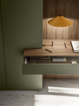 FREE - Sectional wooden bookcase with secretary desk by Santalucia Mobili - view 3